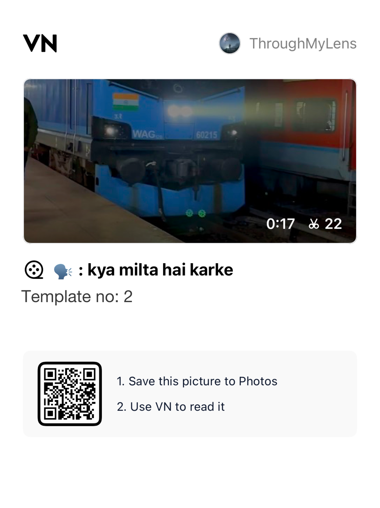 Kya Milta Hai Travel Karke VN QR Code Template